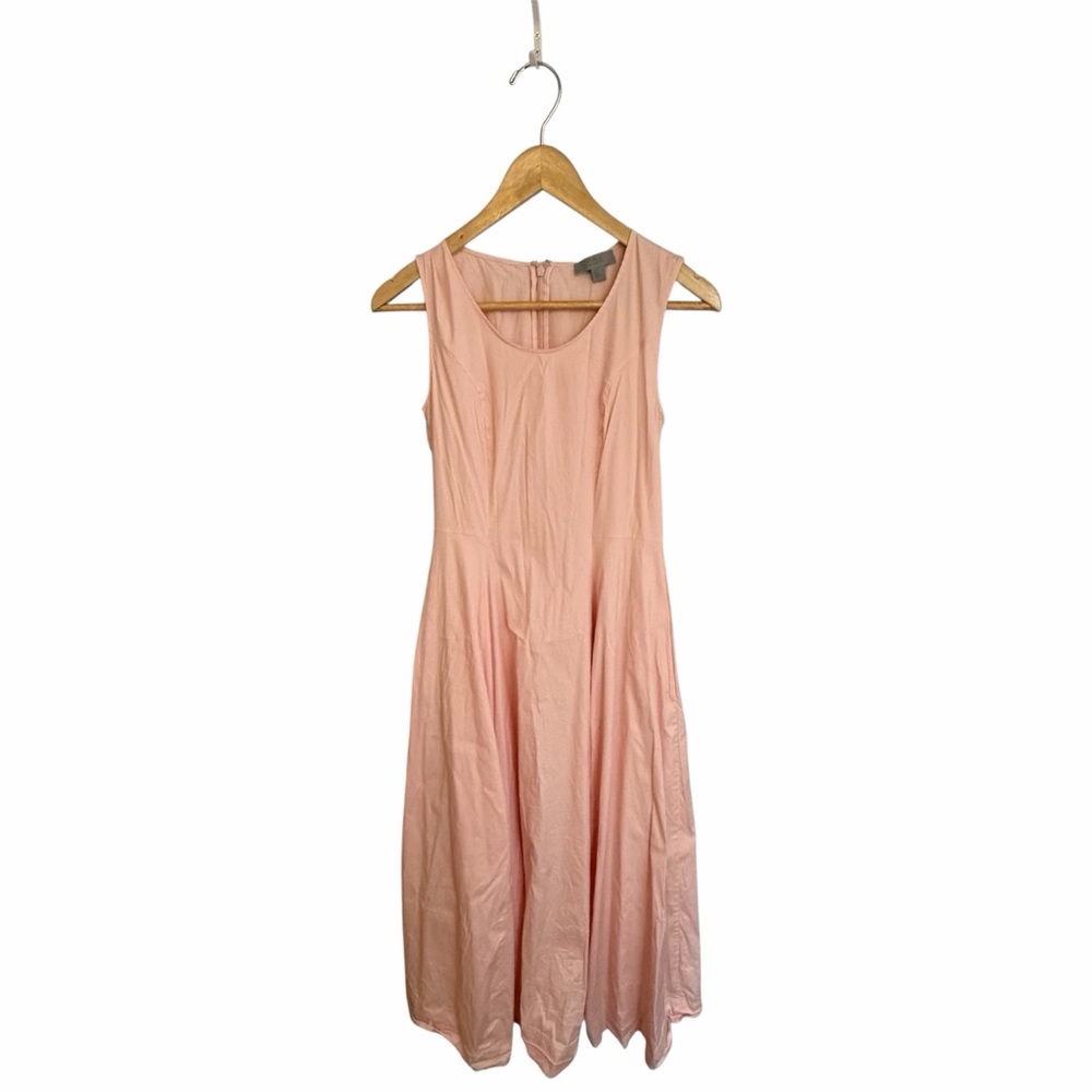 COS Light Pink Sleeveless Fit and Flare Midi Dress